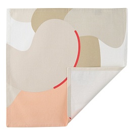 Салфетка сервировочная из хлопка бежевого цвета с авторским принтом из коллекции freak fruit, 45х45 