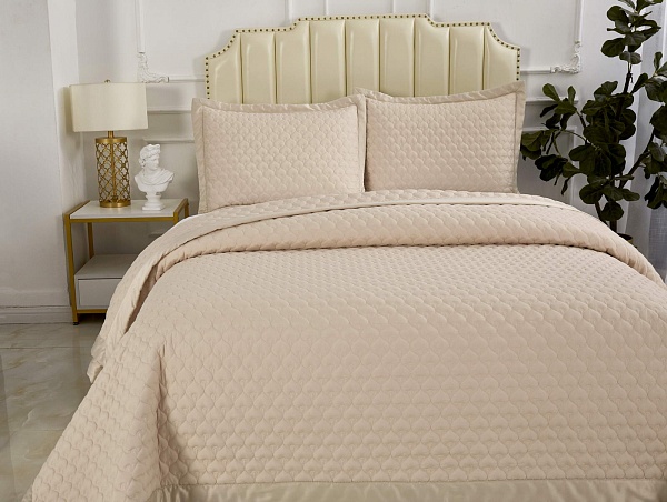 Комплект покрывало и наволочки 160 х 220 см Sofi de Marko Роксалана крем