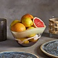 Ваза для фруктов 25 x 15 см Kersten BV Abstract Living персиковый