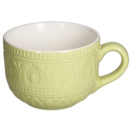 Чашка керамическая Tognana Relief 600 мл зелёный