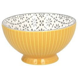 Миска 16 см W/FOOT RELIEF желтая