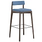 Стул барный aska, рогожка, венге/темно-синий