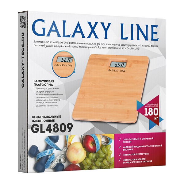 Весы напольные электронные Galaxy Line Бамбук