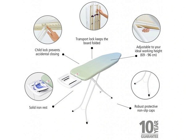 Гладильная доска 124 х 45 см Brabantia Успокаивающее море