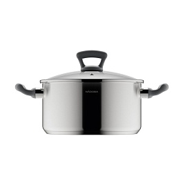 Кастрюля со стеклянной крышкой, 24 см/5,4 л., NADOBA, серия VIKKI