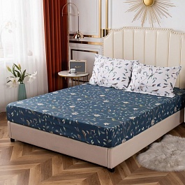 Комплект простынь и наволочка 160 х 200 см Sofi de Marko Филлида синий