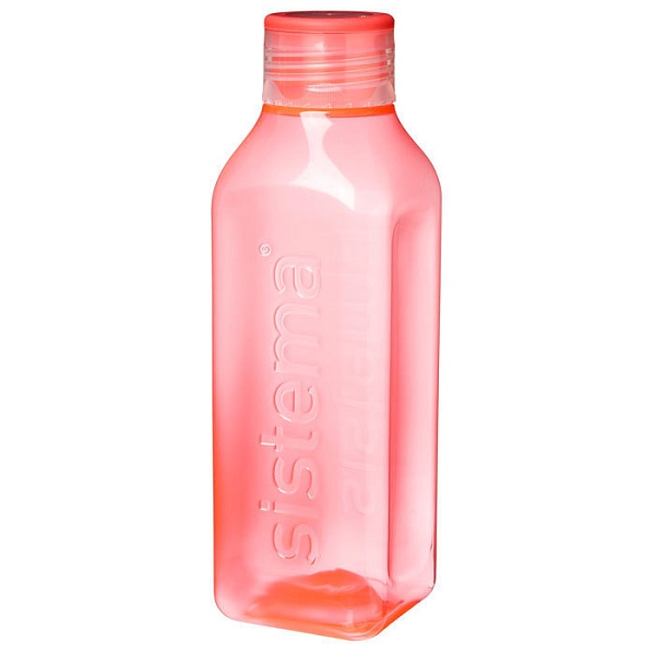 Бутылка квадратная 725 мл Sistema Hydrate красный