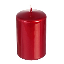 Свеча классическая 9 х 6 см Adpal металлик красный