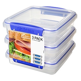 Набор контейнеров для сэндвичей 450 мл Sistema Klip IT 3 шт