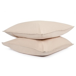 Набор наволочек из органического стираного хлопка 70 x 70 см Tkano Essential 2 шт бежевый