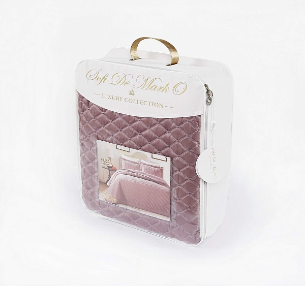 Комплект покрывало + 2 наволочки Sofi de Marko Эллада розовый