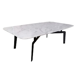 Столик чайный nilsen, 130х70х40 см, мрамор/черный