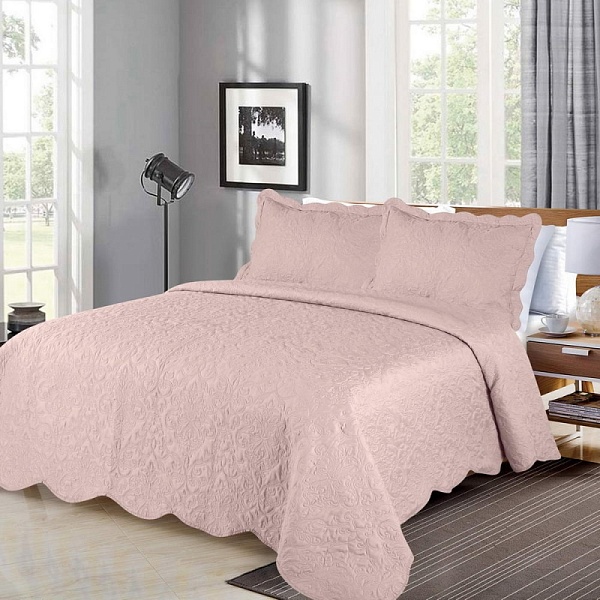 Комплект покрывало и наволочки Sofi de Marko Устина пудра