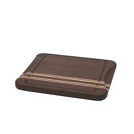 Доска стейковая двусторонняя  Platano 30 х 24.5 х 2.2 "Венеция Тёмная", термоясень, граб, амарант