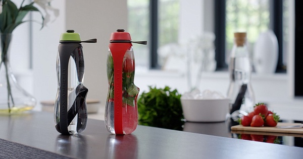 Эко-бутылка Black+Blum Eau Good duo с фильтром черная