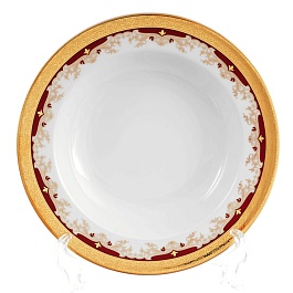 Набор глубоких тарелок 22 см Thun Кристина красная лилия 6 шт