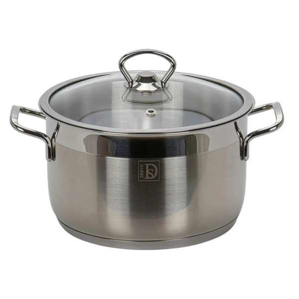 Кастрюля нержавеющая сталь Dariis 3,7л 20 x 12 см SENSO стеклянная крышка