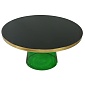 Столик кофейный odd, D75 см, черный/зеленый
