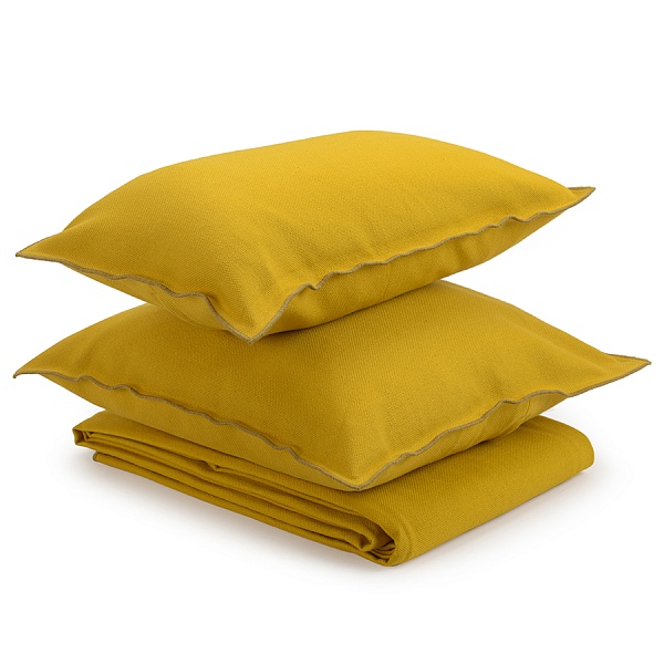 Чехол на подушку 50 x 30 см Tkano Essential фактурный хлопок горчичный