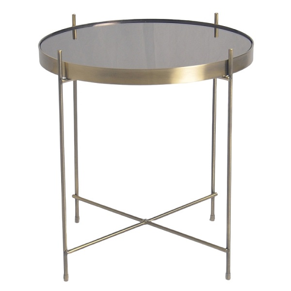 Стол josen, D42,7 см, коричневый/бронза