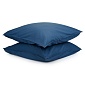 Набор наволочек из органического стираного хлопка 70 x 70 см Tkano Essential 2 шт синий