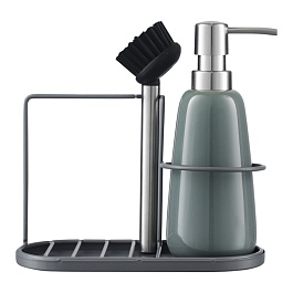 Органайзер с диспенсером для мыла gunvor, 380 мл, серый