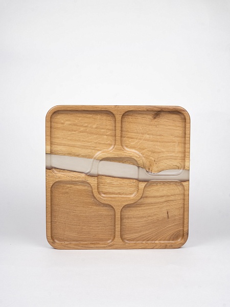 Менажница "Квадро" 35 см, жемчуг