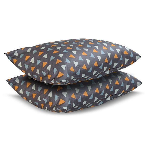 Набор наволочек из сатина 50 х 70 см Tkano Triangles 2 шт