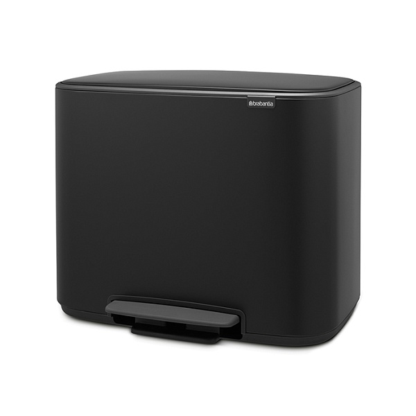 Мусорный бак 11 + 23 л Brabantia Bo Pedal Bin чёрный матовый