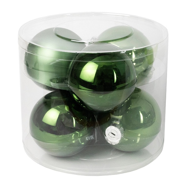 Набор шаров в тубе 10 см Азалия зеленый в ассортименте 6 шт