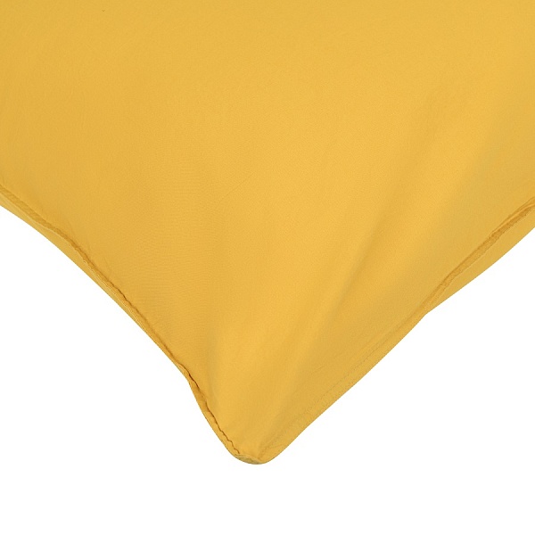 Набор из двух наволочек из органического стираного хлопка Tkano Essential 70 x 70 см горчичный