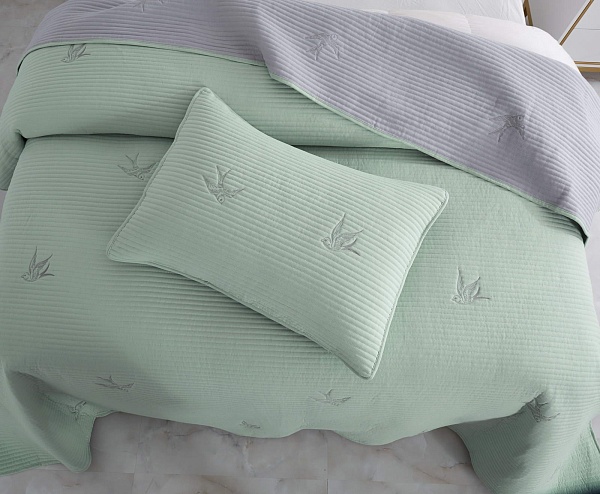 Комплект покрывало и наволочка 160 х 220 см Sofi de Marko Жаклин зелёный