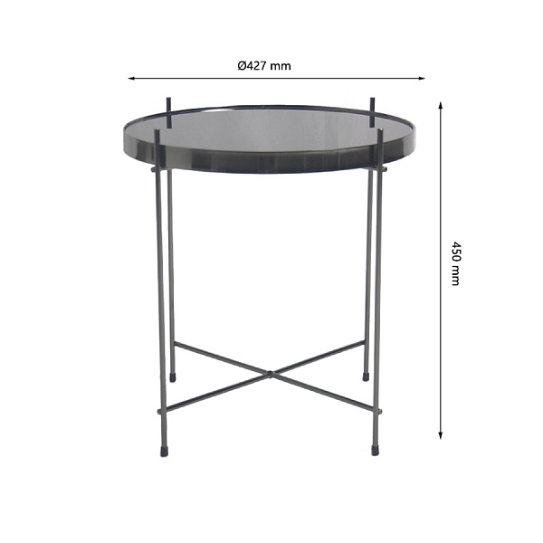 Стол josen, D42,7 см, черный