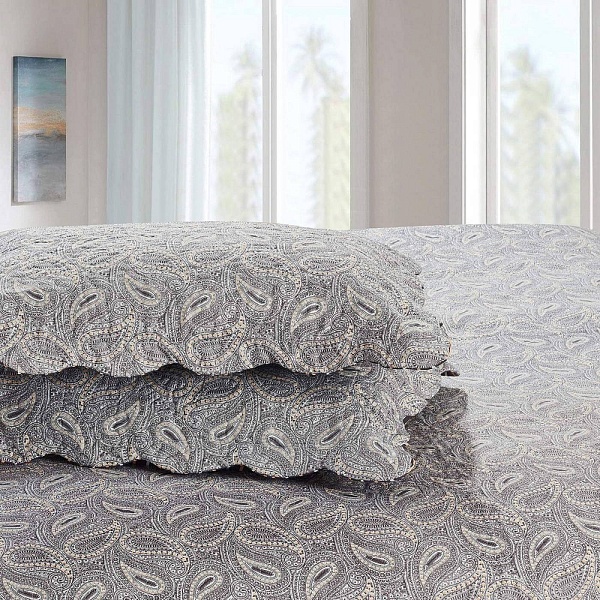 Комплект покрывало и наволочки Sofi de Marko Пэчворк №42 серый