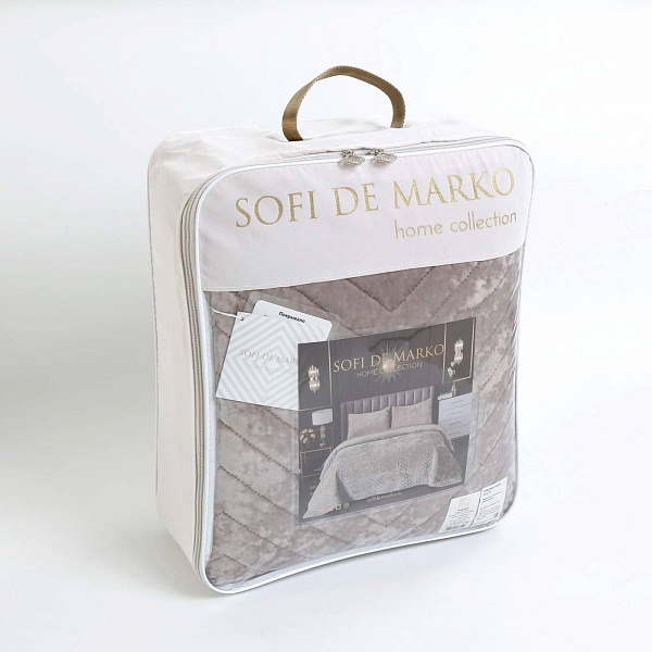 Комплект покрывало и наволочки 240 х 260 см Sofi de Marko Фернанд горчичный