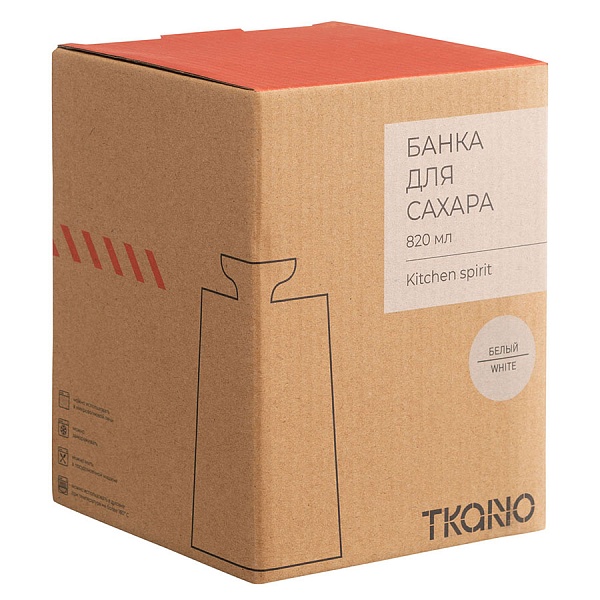 Банка для сахара 820 мл Tkano Kitchen Spirit белый