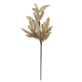 Ветка еловая с глиттером 74 см Азалия серая