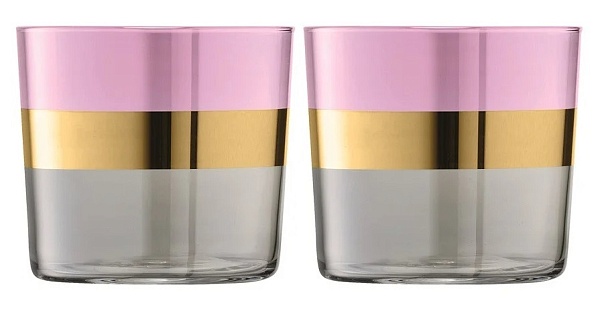 Набор стаканов LSA International Bangle розовый 2 шт