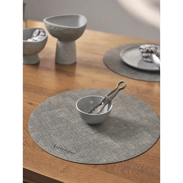 Набор салфеток сервировочных  4 шт.  Leanera, Ø35 см, серые