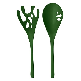 Приборы для салата Koziol Shadow тёмно-зелёные