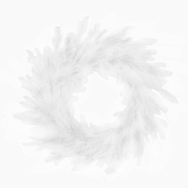 Венок рождественский 60 см Азалия Лесная симфония белый