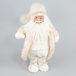 Сувенир Санта 16 x 10 x 54 см Азалия кремовый