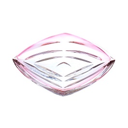 Фруктовница 32 см Bohemia Gold Facet розовый