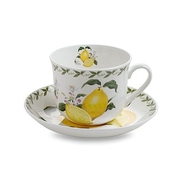 Чашка с блюдцем Лимон в подарочной упаковке