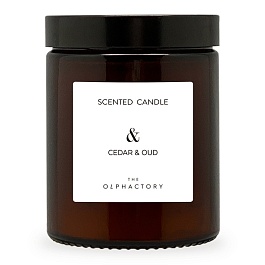 Свеча ароматическая the olphactory, Кедр и уд, 135 ч