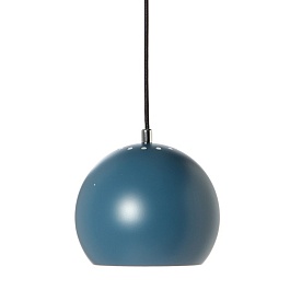 Лампа подвесная 16 х 18 см Frandsen Ball голубой матовый