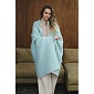 Плед 120 х 180 см Valerie Concept Mumbai Duo мятный
