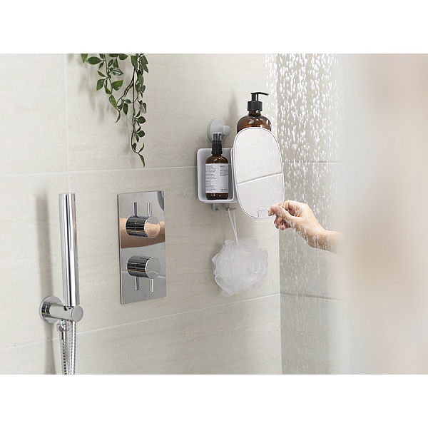 Органайзер для душа с зеркалом Joseph Joseph EasyStore белый