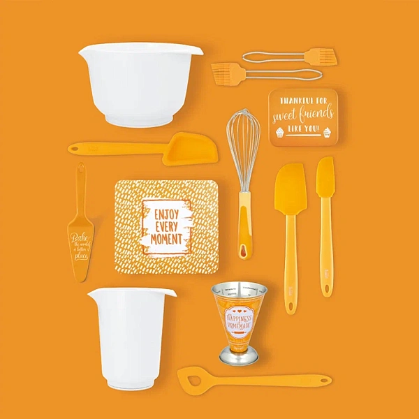 Кисточка 21 см силиконовая, цвет оранжевый