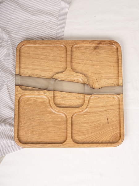 Менажница "Квадро" 35 см, жемчуг